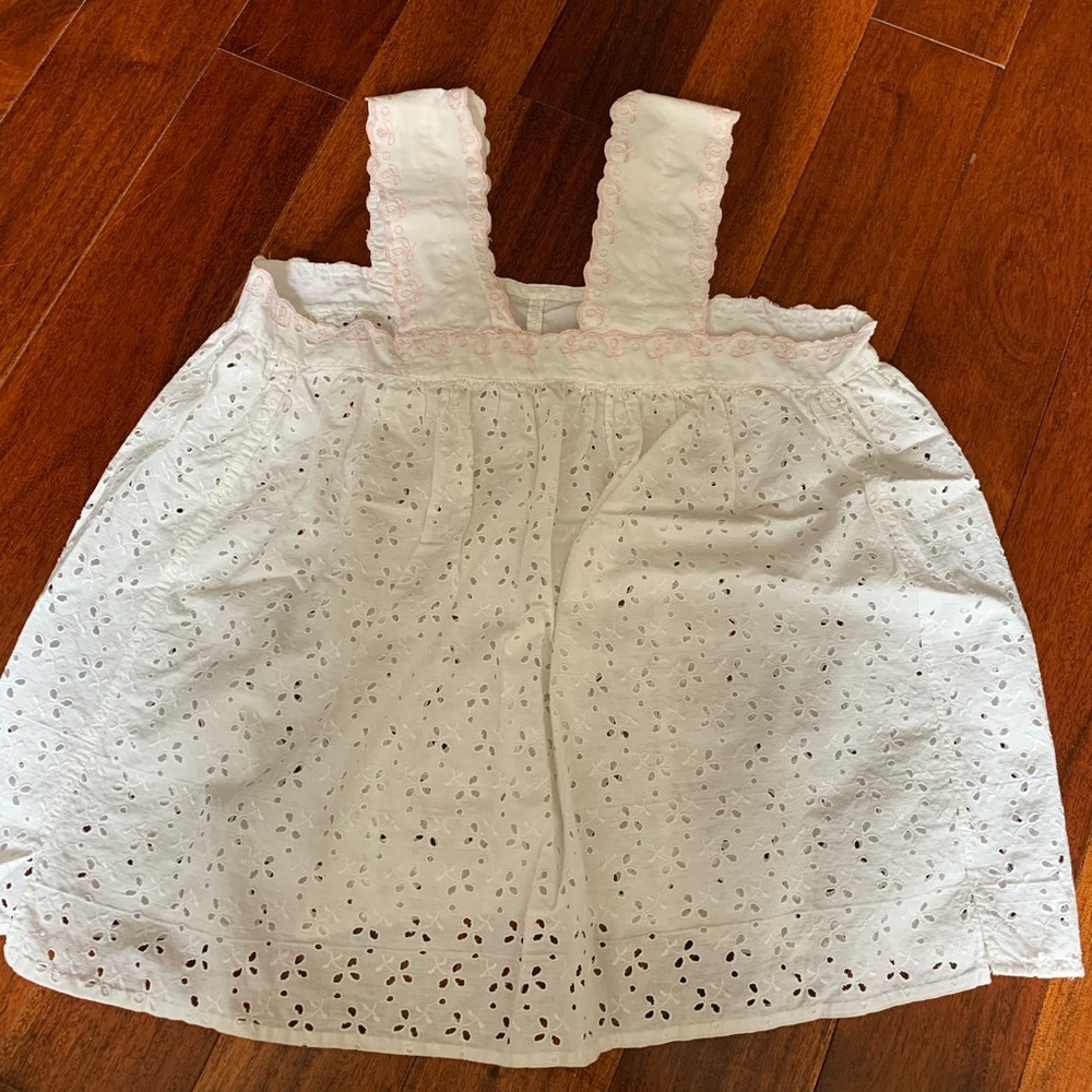Cotton eyelet top from France